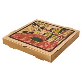 Victoria Bay Pizza Box 16X16X2 IN Corrugated Cardboard Kraft Printed Square B-Flute 50/Bundle