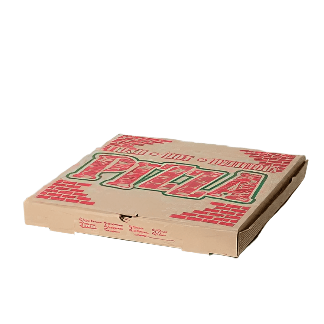 Victoria Bay Pizza Box 18X18X2 IN Corrugated Cardboard Kraft Printed Square B-Flute 50/Bundle