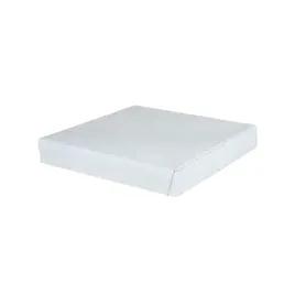 Victoria Bay Pizza Box 10X10X2 IN Corrugated Cardboard White Plain Square B-Flute 50/Bundle