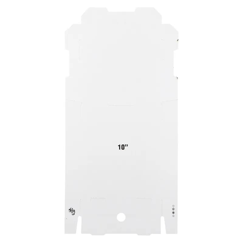 Victoria Bay Pizza Box 10X10X2 IN Corrugated Cardboard White Plain Square B-Flute 50/Bundle