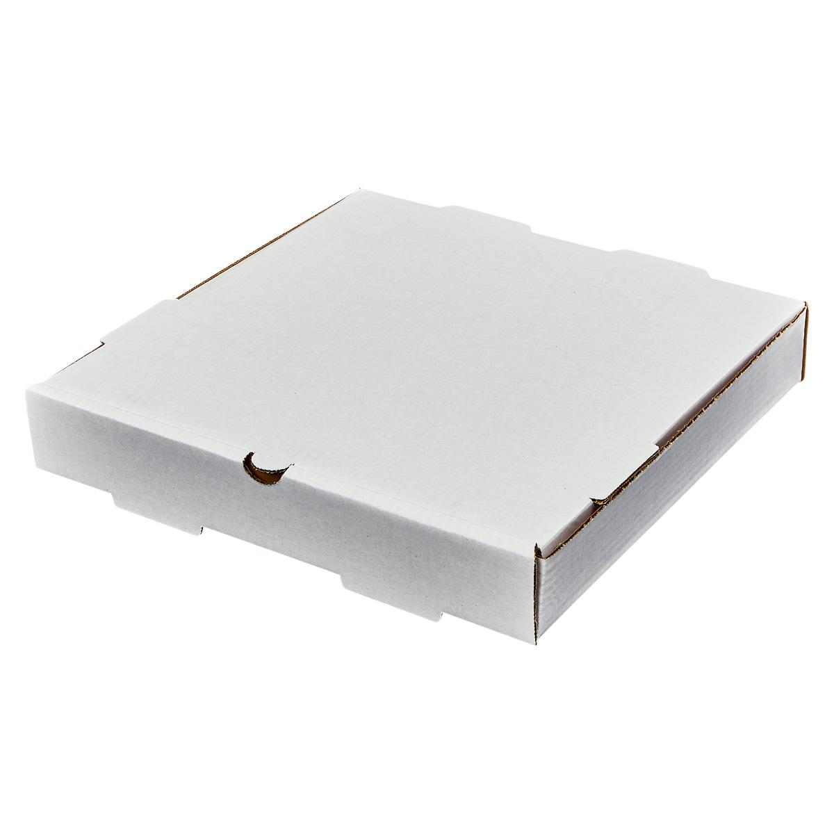 Victoria Bay Pizza Box 12X12X2 IN Corrugated Cardboard White Plain Square B-Flute 50/Bundle
