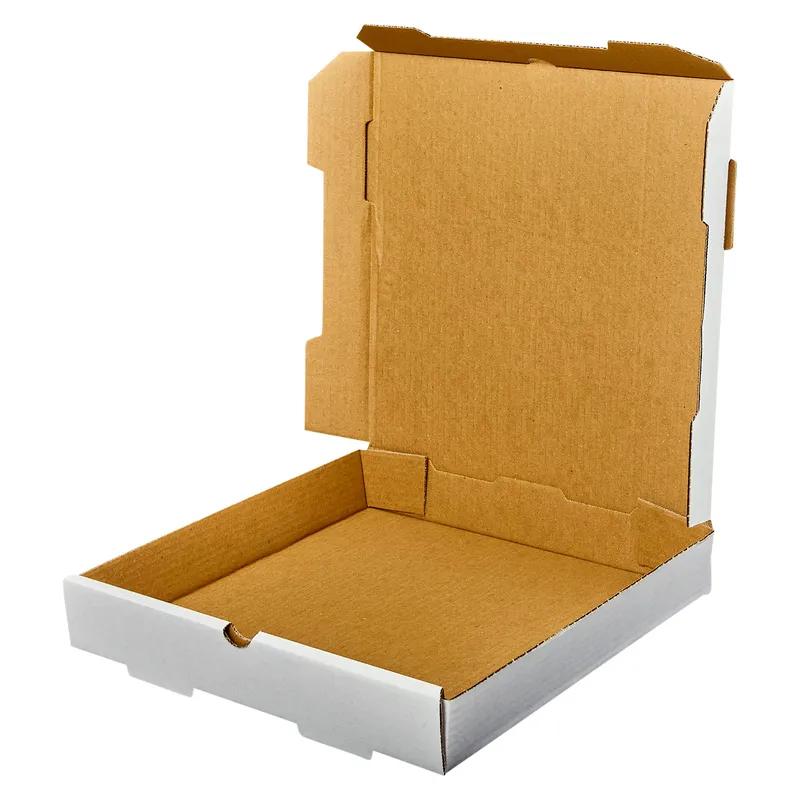 Victoria Bay Pizza Box 12X12X2 IN Corrugated Cardboard White Plain Square B-Flute 50/Bundle