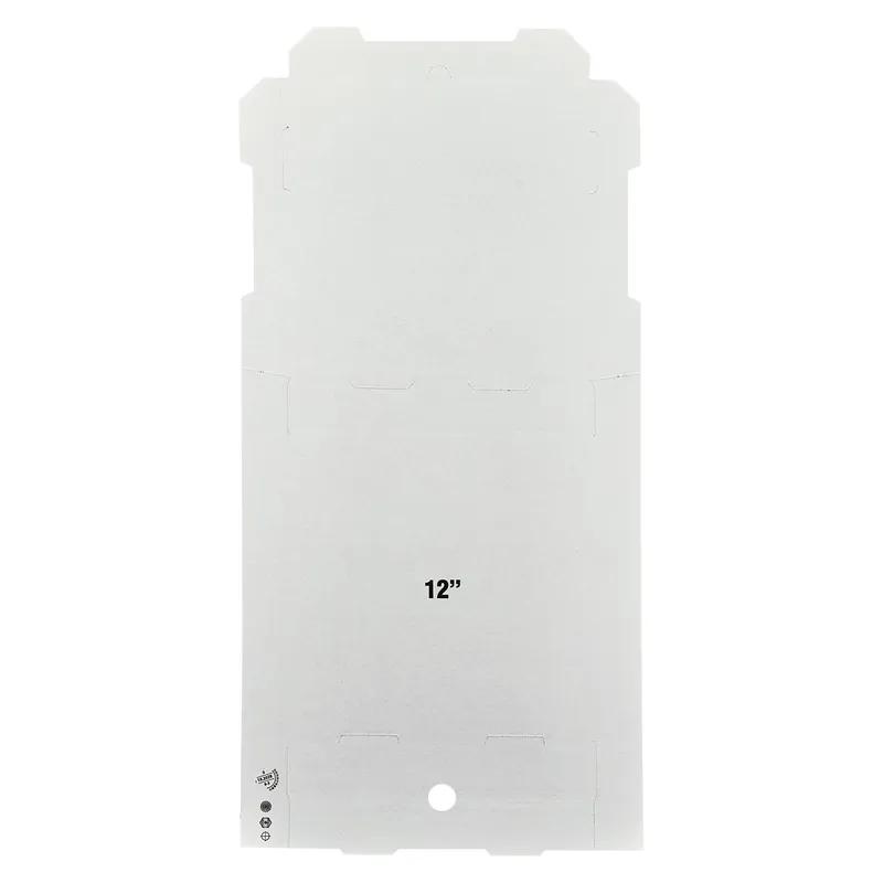Victoria Bay Pizza Box 12X12X2 IN Corrugated Cardboard White Plain Square B-Flute 50/Bundle