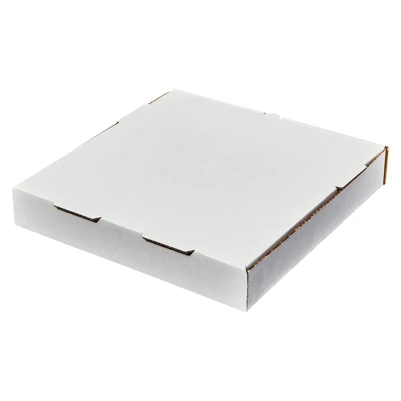 Victoria Bay Pizza Box 12X12X2 IN Corrugated Cardboard White Plain Square B-Flute 50/Bundle
