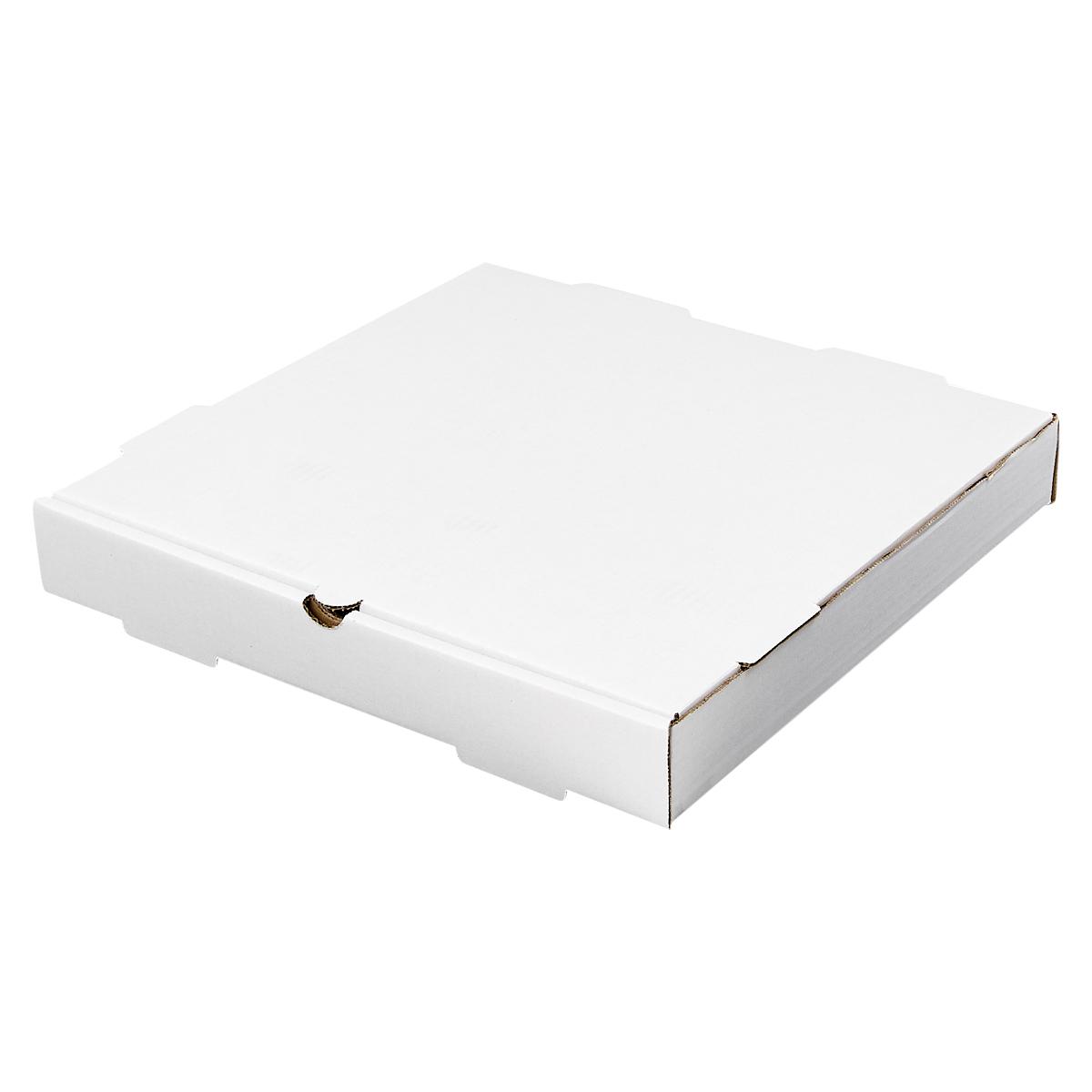 Victoria Bay Pizza Box 14X14X2 IN Corrugated Cardboard White Plain Square B-Flute 50/Bundle