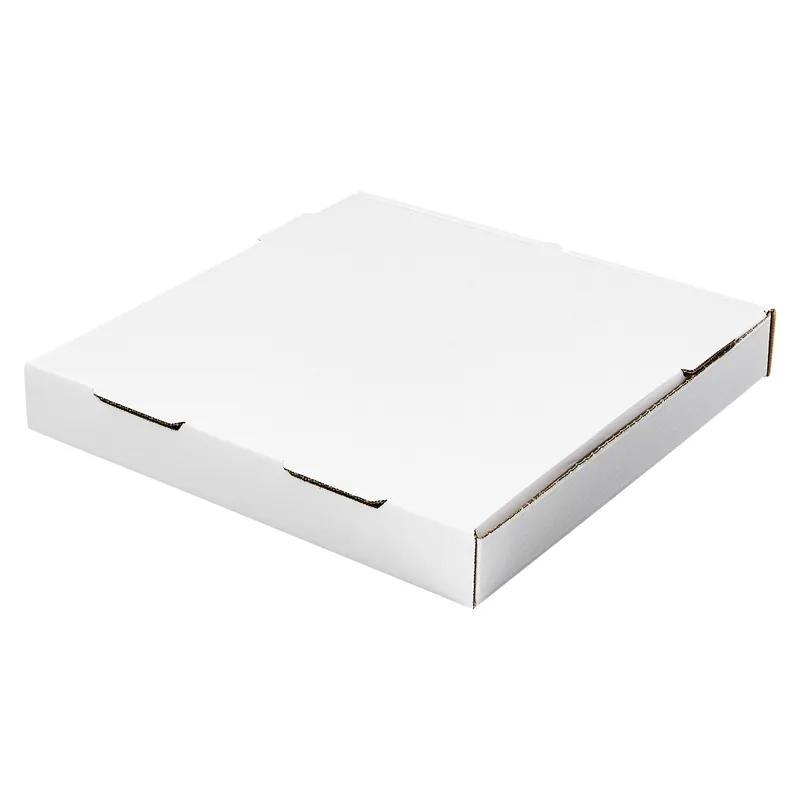 Victoria Bay Pizza Box 14X14X2 IN Corrugated Cardboard White Plain Square B-Flute 50/Bundle