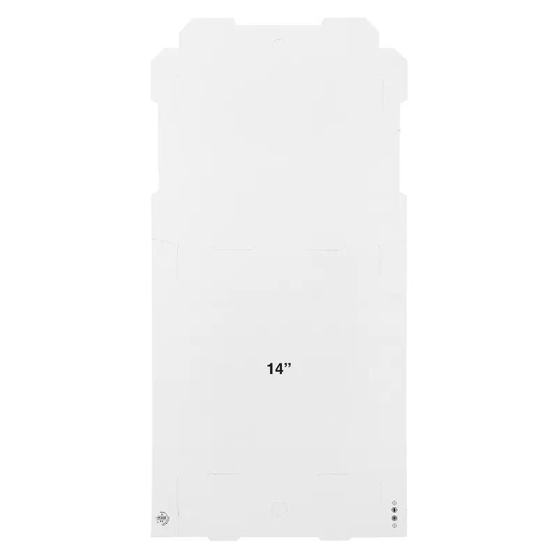 Victoria Bay Pizza Box 14X14X2 IN Corrugated Cardboard White Plain Square B-Flute 50/Bundle