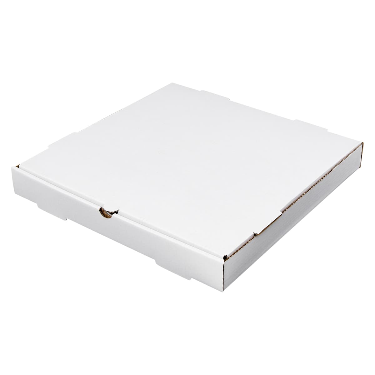 Victoria Bay Pizza Box 16X16X2 IN Corrugated Cardboard White Plain Square B-Flute 50/Bundle