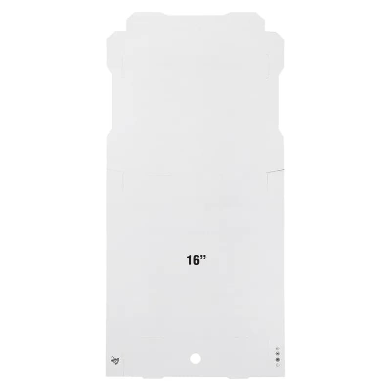 Victoria Bay Pizza Box 16X16X2 IN Corrugated Cardboard White Plain Square B-Flute 50/Bundle