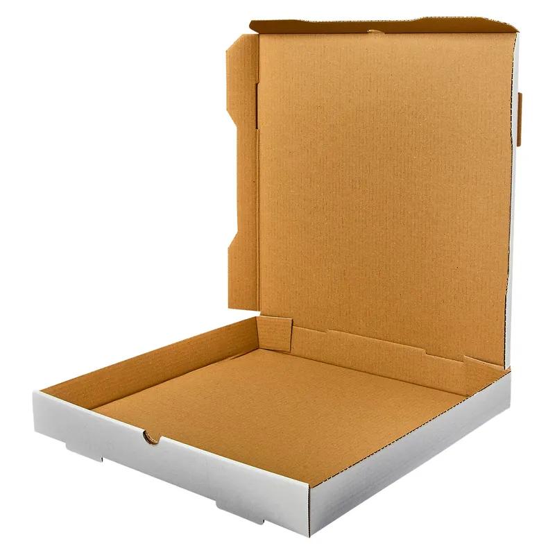 Victoria Bay Pizza Box 16X16X2 IN Corrugated Cardboard White Printed Square B-Flute 50/Bundle