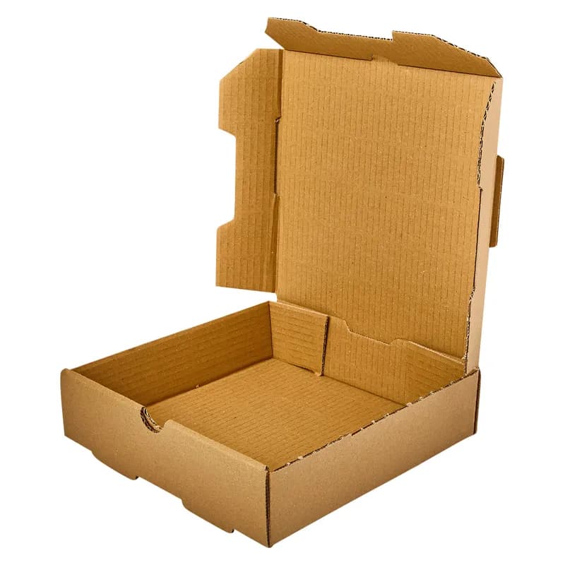 Victoria Bay Pizza Box 8X8X2 IN Corrugated Cardboard Kraft Plain B-Flute 50/Bundle