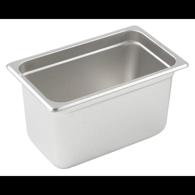 Steam Table Pan 1/4 Size 6 IN 18/8 Stainless Steel Anti-Jam Heavy Duty 1/Each