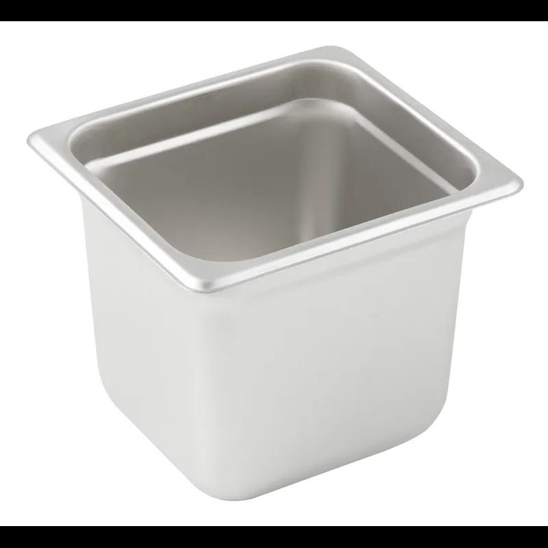 Steam Table Pan 1/6 Size Stainless Steel 24GA Anti-Jam 1/Each