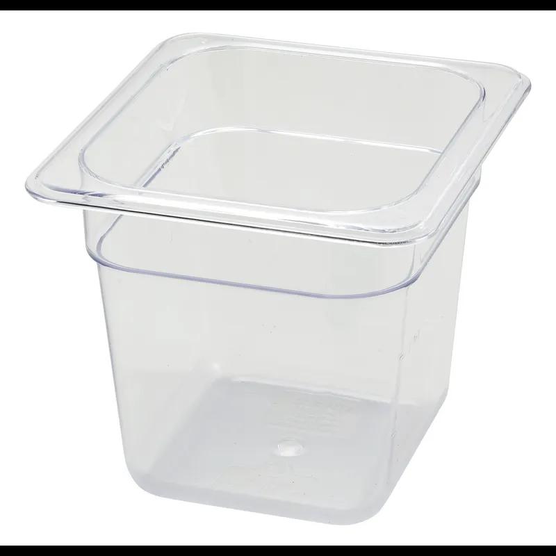 Food Pan 1/6 Size 6.875X6.3125X5.8125 IN Square Plastic 1/Each