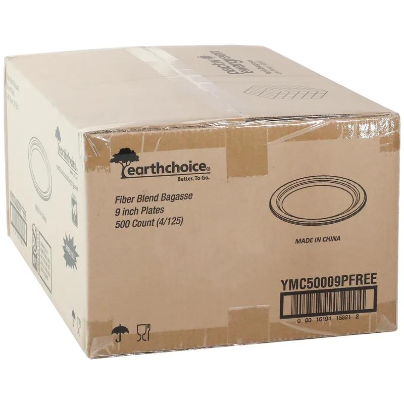 Plate 8.9X0.8 IN Molded Fiber White 500/Case