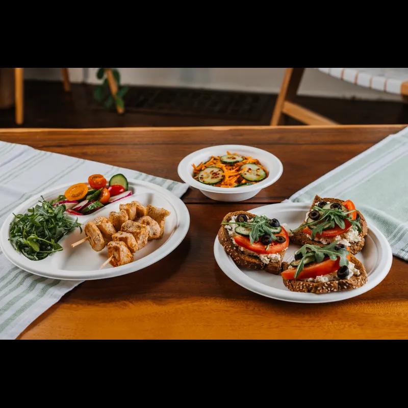 Plate 8.9X0.8 IN Molded Fiber White 500/Case