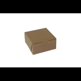 Bakery Box 6X6X3 IN Paperboard Kraft Corner Lock 1-Piece 250/Bundle