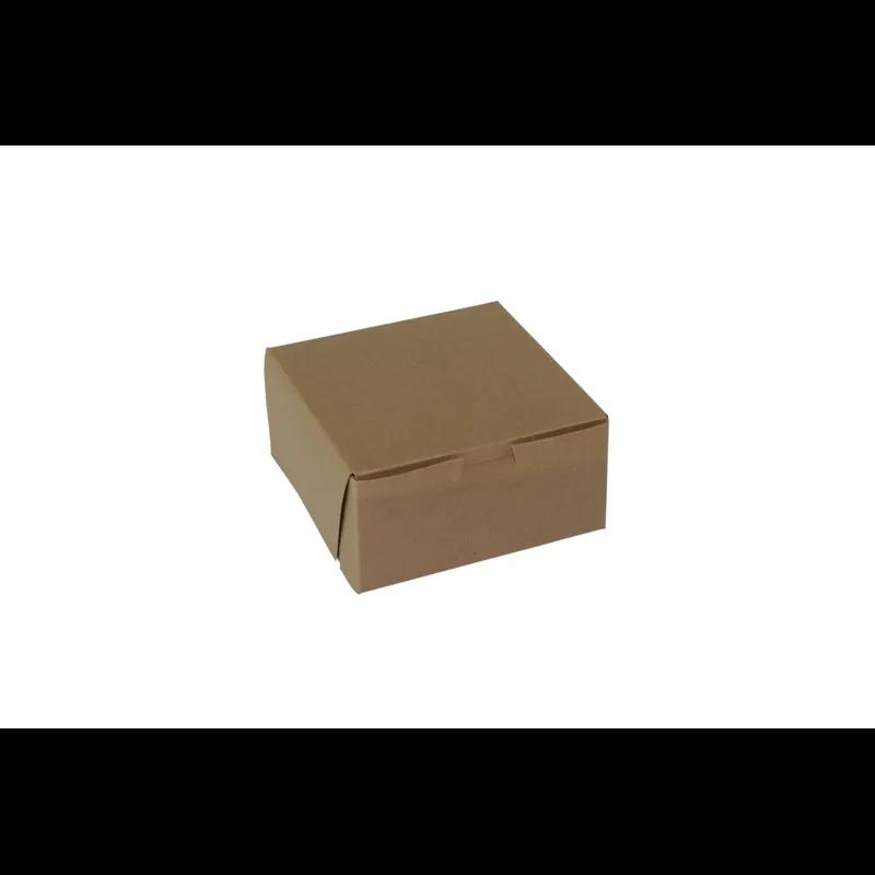 Bakery Box 6X6X3 IN Paperboard Kraft Corner Lock 1-Piece 250/Bundle