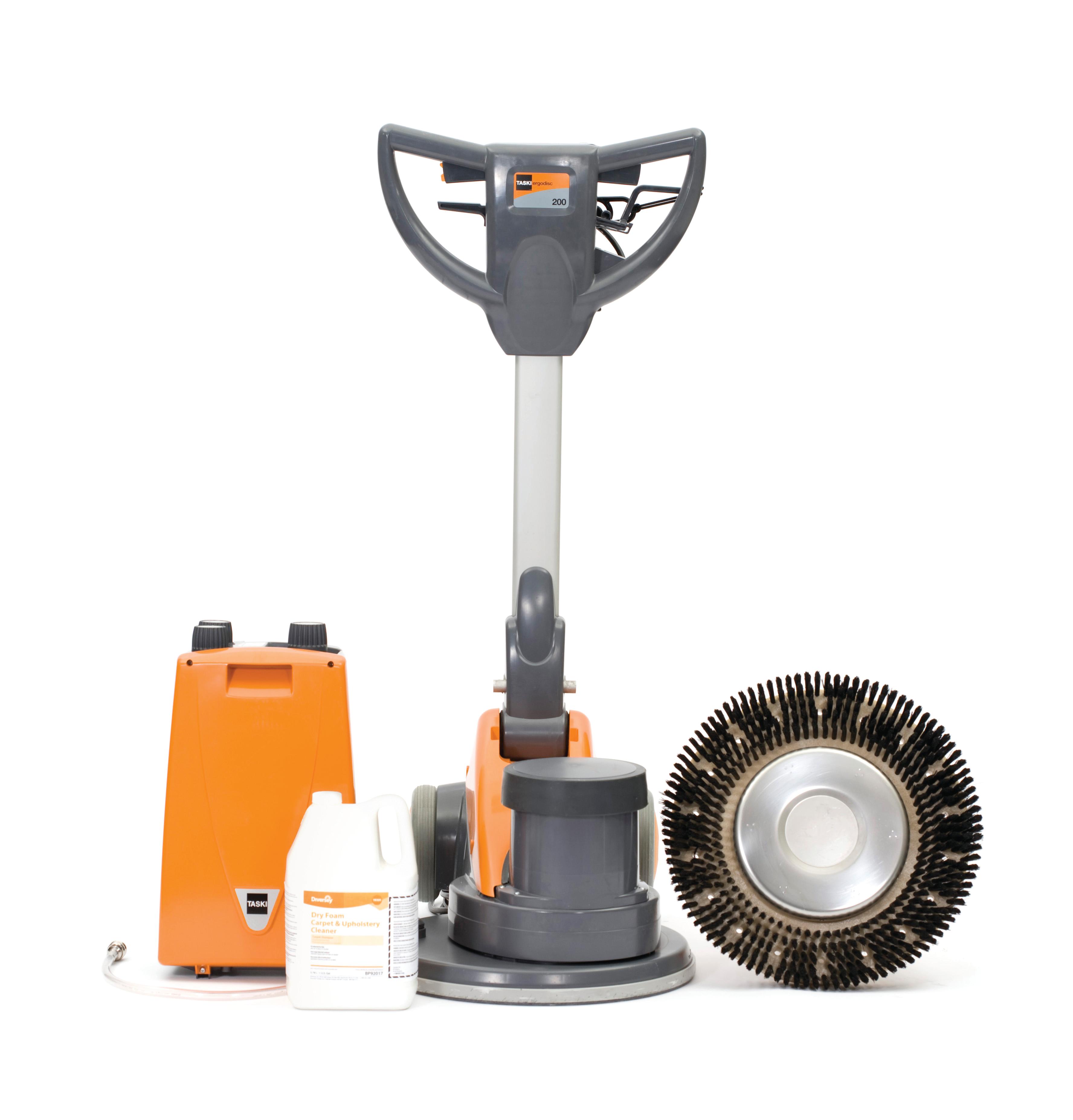 Taski® Carpet Care System Taski Dry Foam Carpet Cleaner 17IN 165 RPM With 50FT Cord Complete Kit 1/Each