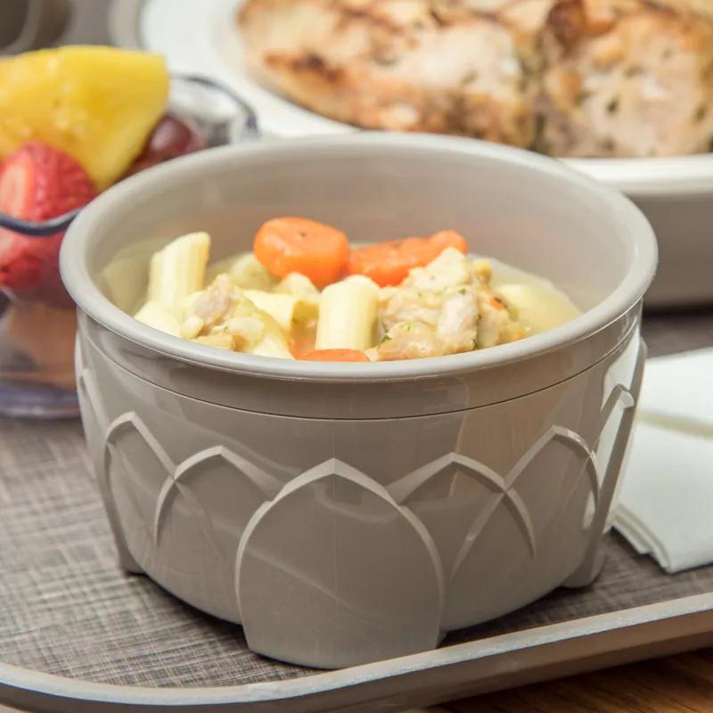 Dinex® Fenwick Bowl 9 FLOZ PP PE Latte Hot/Cold Pedestal Insulated 48/Case