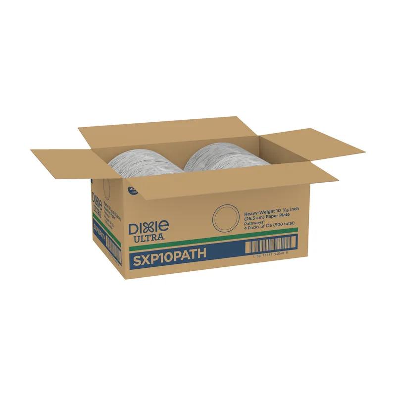 Dixie® Ultra Plate 10.25 IN Paper Multicolor Pathways Round Heavyweight 500/Case