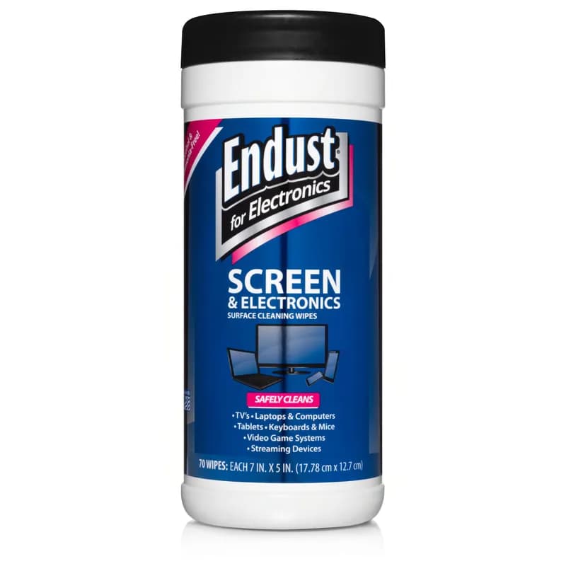 Endust for Electronics® Electronics Surface Wipe 5X7 IN Unscented Pre-Moistened Antistatic Streak-Free 70/Pack