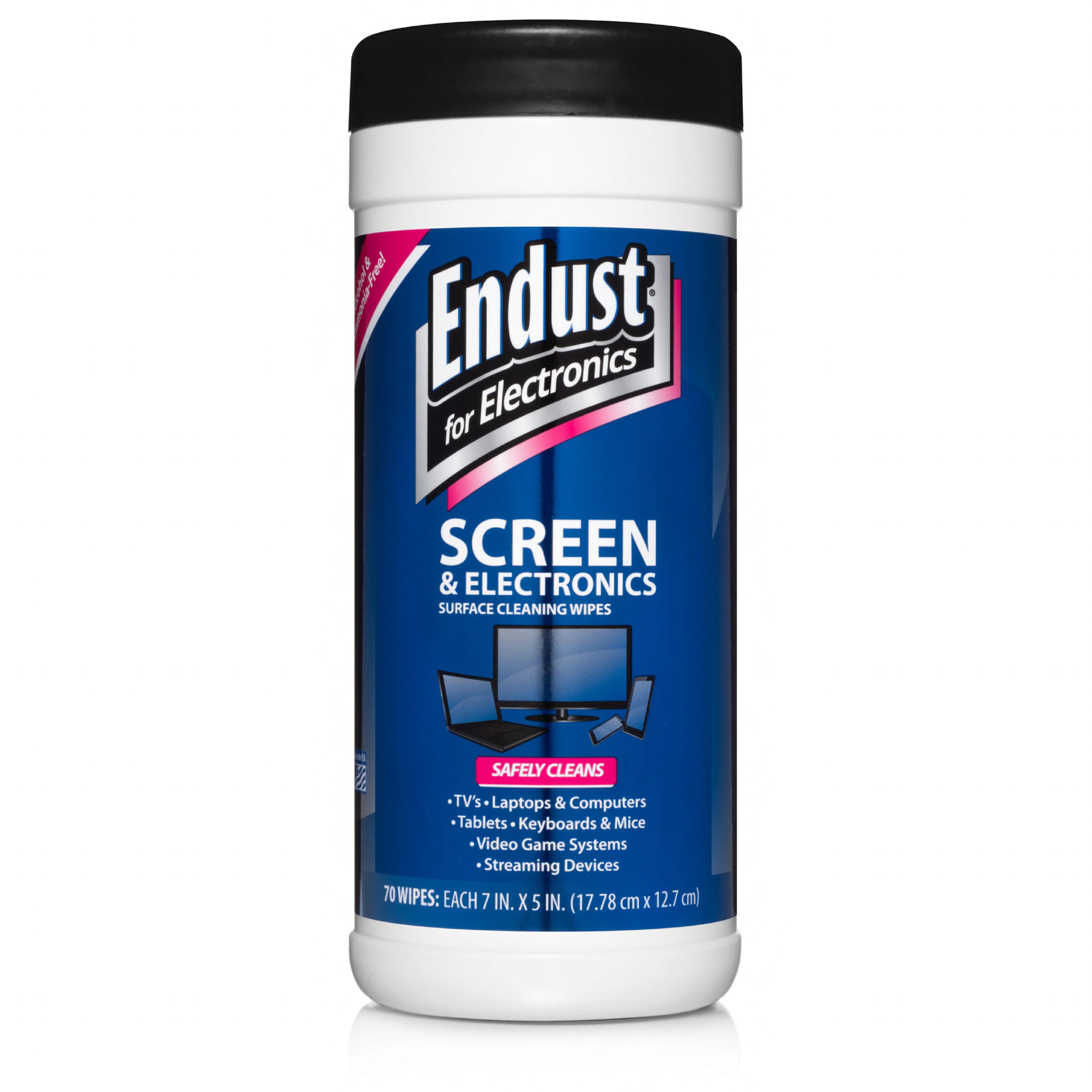 Endust for Electronics® Electronics Surface Wipe 5X7 IN Unscented Pre-Moistened Antistatic Streak-Free 70/Pack