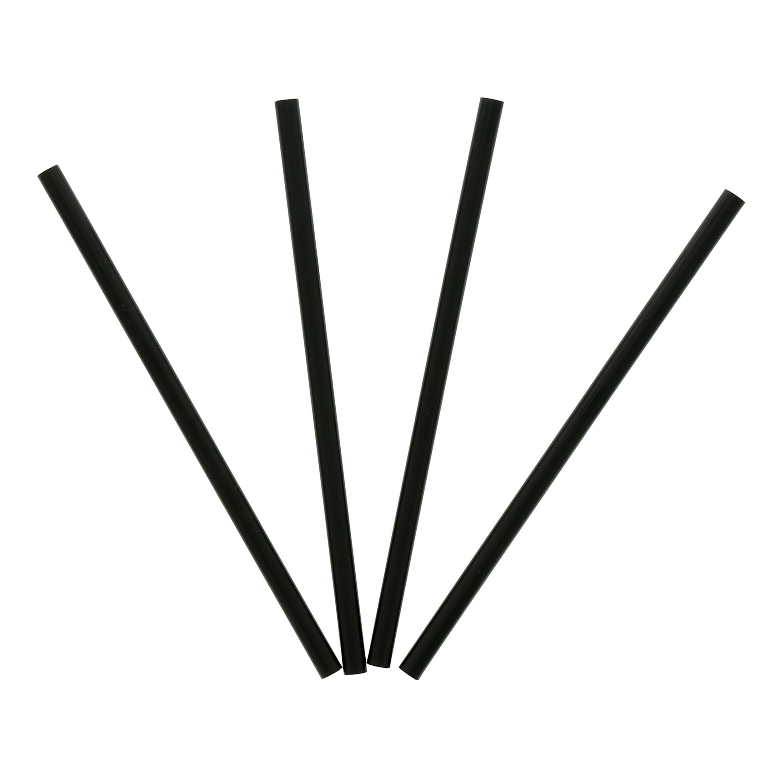 Soda Jumbo Straw 5.75 IN Black Unwrapped 12500/Case