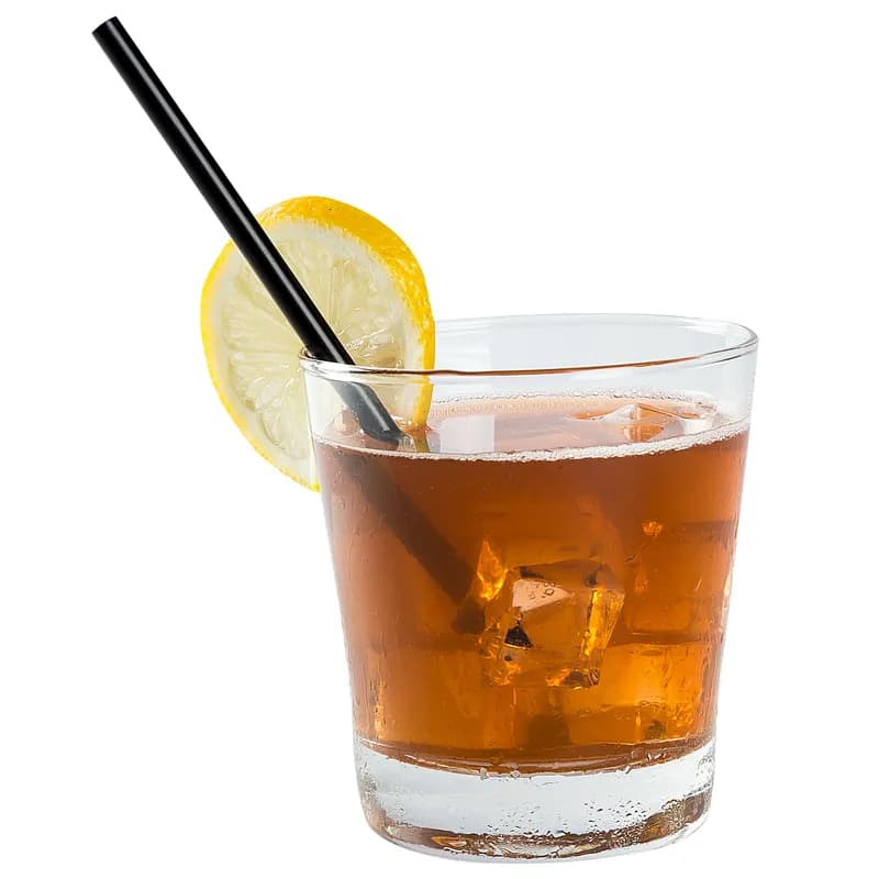 Soda Jumbo Straw 5.75 IN Black Unwrapped 12500/Case