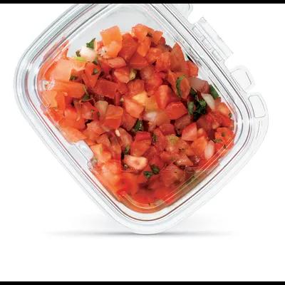 Crystal Seal® Deli Container Hinged With Flat Lid 32 OZ PET Clear Rectangle 164/Case