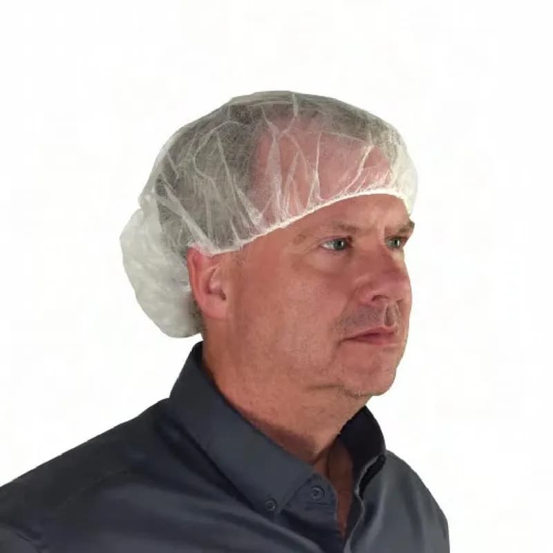 Bouffant Cap 28 IN White PP 100 Count/Bag 10 Bags/Case 1000 Count/Case