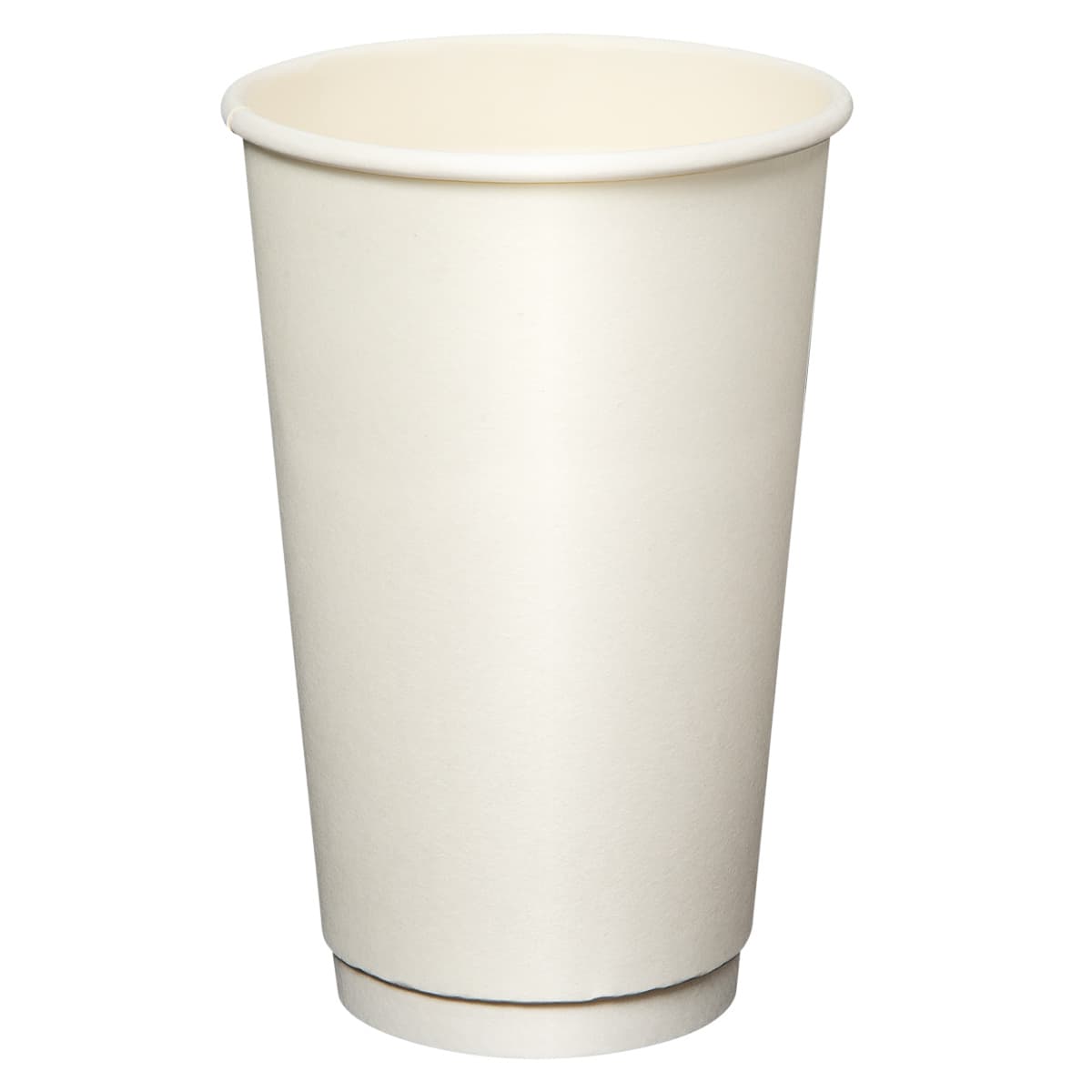Victoria Bay Hot Cup 16 OZ Double Wall Poly-Coated Paper White Freezer Safe 25 Count/Pack 20 Packs/Case 500 Count/Case