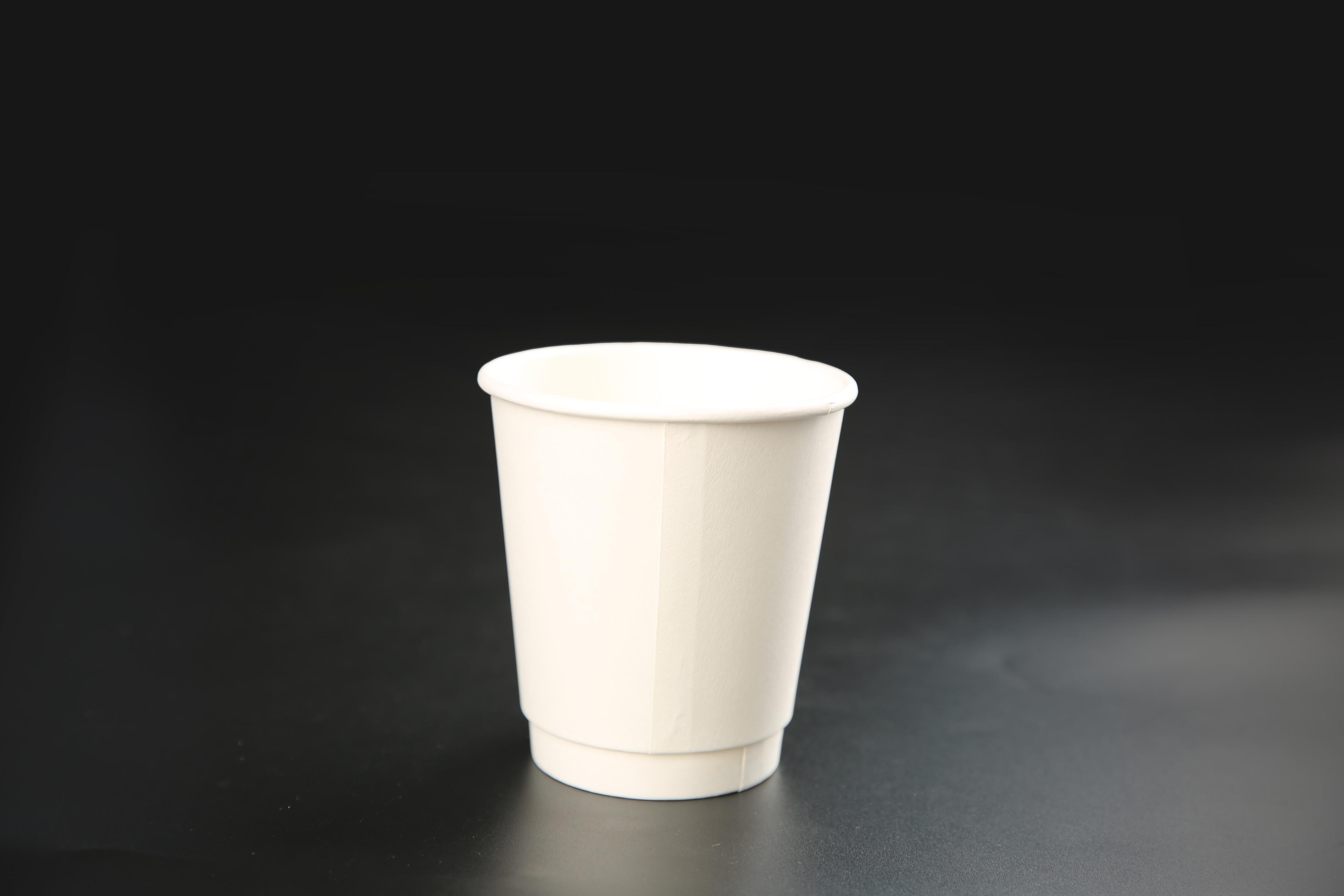 Victoria Bay Hot Cup 8 OZ Double Wall Poly-Coated Paper White 80MM 25 Count/Pack 20 Packs/Case 500 Count/Case