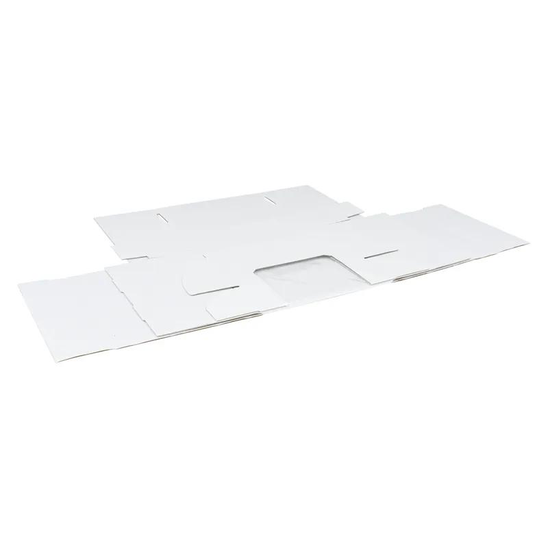 Cake Box & Insert Combo 12X12X12 IN Corrugated Paperboard White Waterfall 2-Piece With Window 10/Case