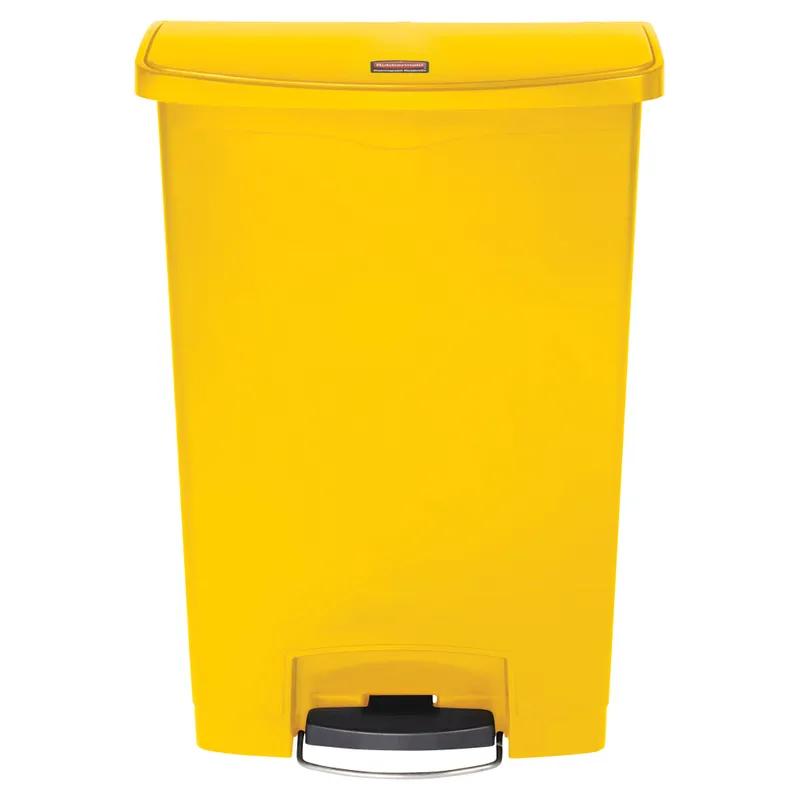 Streamline® Trash Can 22.44X13.89X32.50 IN 24 GAL Yellow Resin Front Step Step-On Slim 1/Each