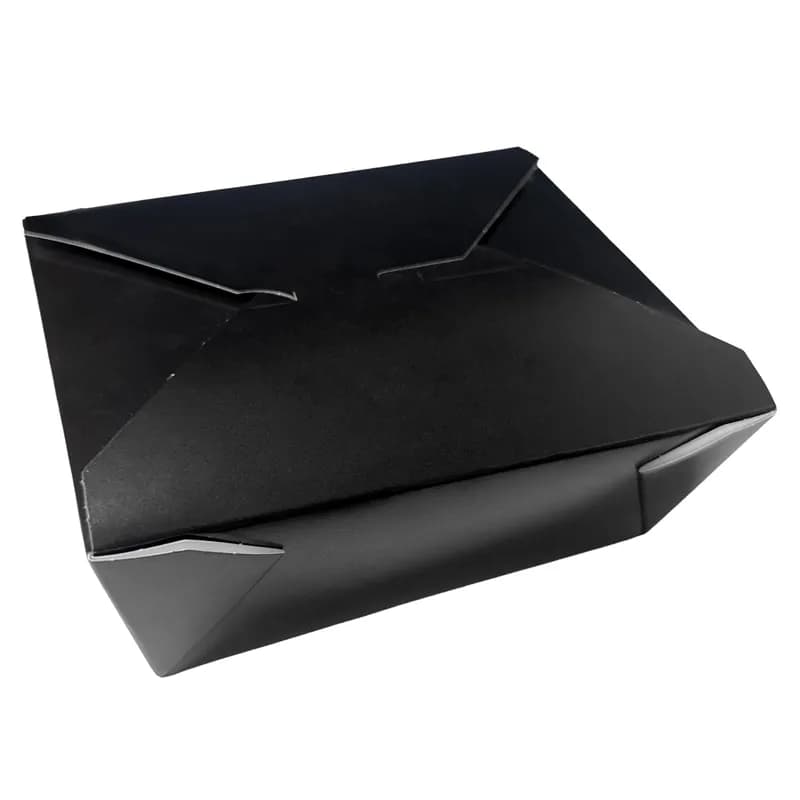 Victoria Bay #8 Take-Out Box Fold-Top 6.69X5.31X2.56 IN Paper Black Rectangle 300/Case