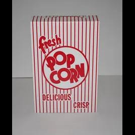 Victoria Bay Popcorn Take-Out Box Fold-Top 5.625X2.125X8.5 IN Paperboard Red White 500/Case