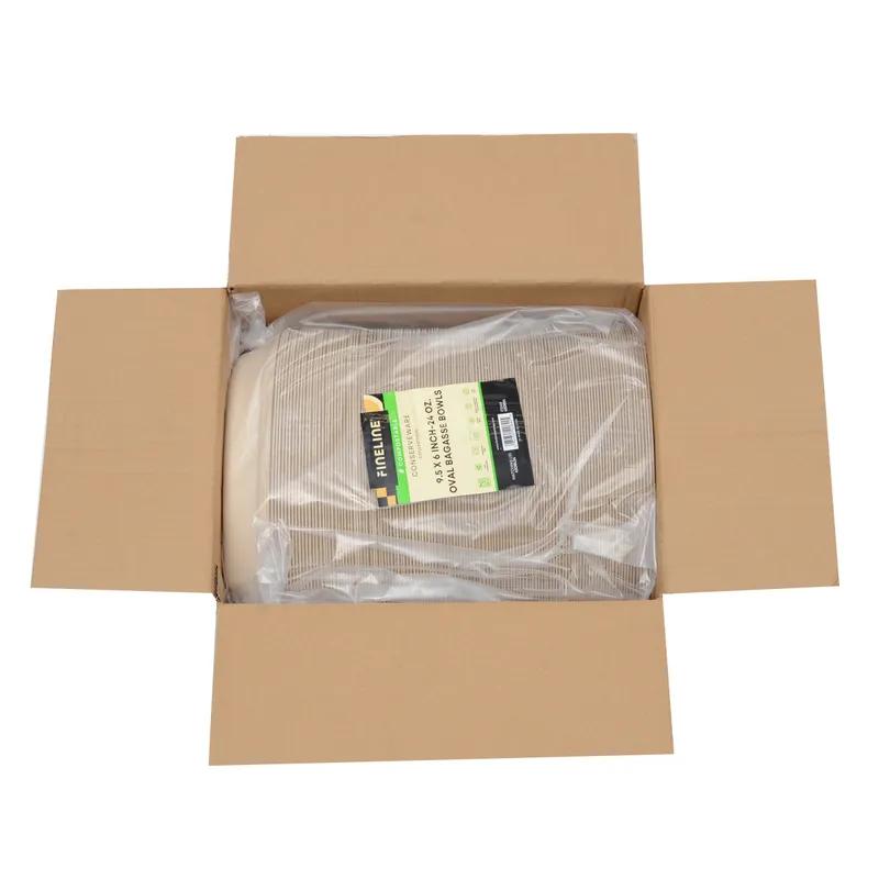 Conserveware Bowl 24 OZ Sugarcane White Oval 250/Case