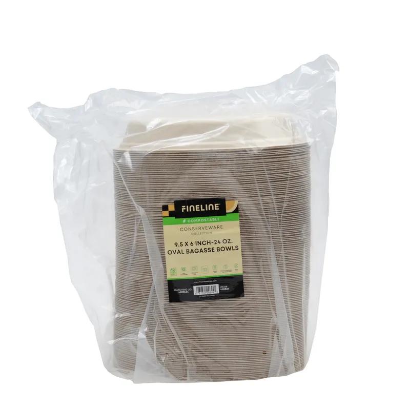 Conserveware Bowl 24 OZ Sugarcane White Oval 250/Case