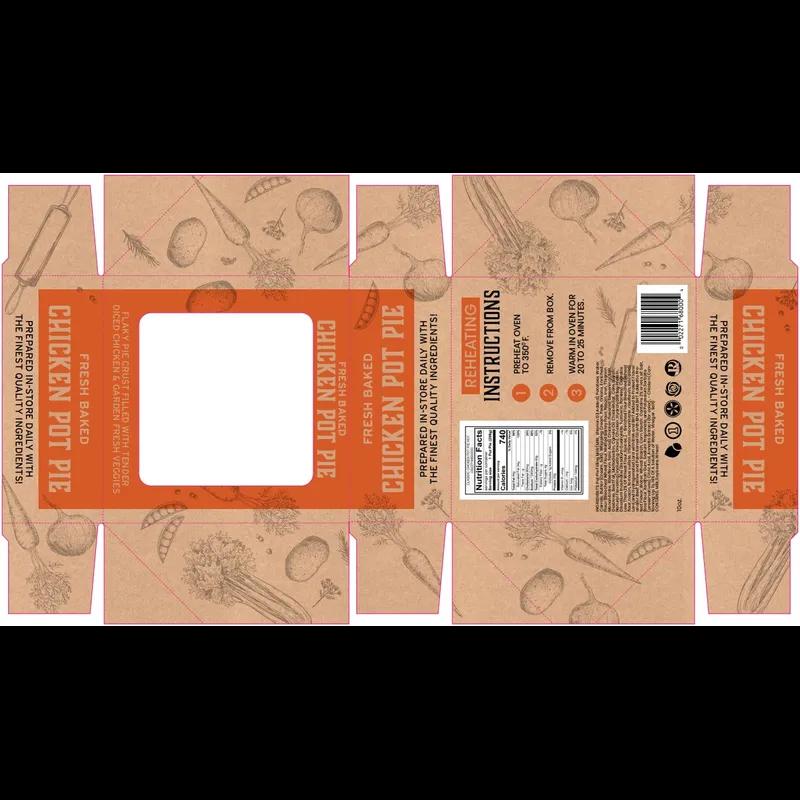 Pot Pie Take-Out Box 6X6X2.5 IN Square 150/Case