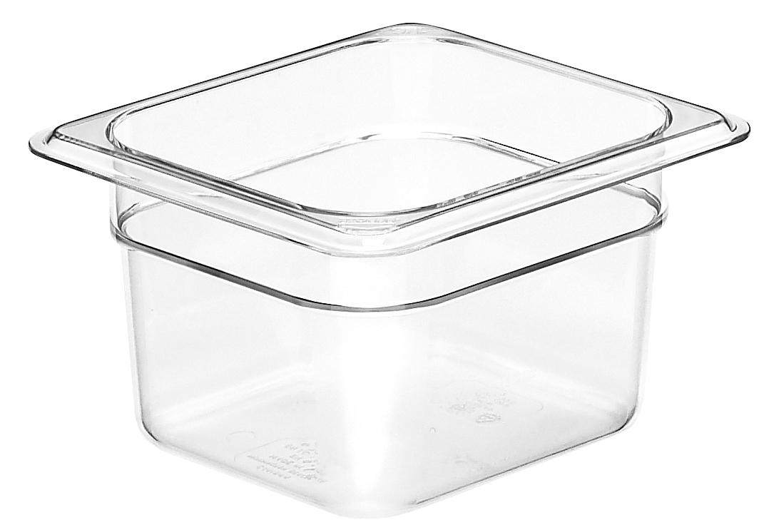 Camwear® Food Pan 1/6 Size 4 IN Clear 1/Each
