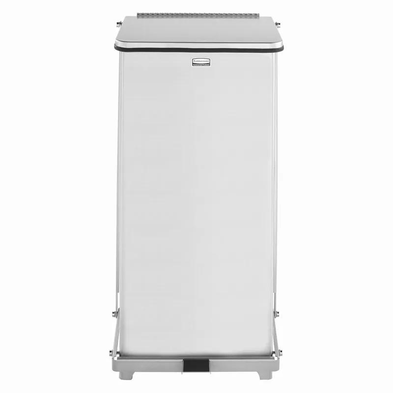 Defenders® Biohazard 1-Stream Trash Can 20.38X20.38X32.63 IN 13 GAL Stainless Metal With Hinged Lid 1/Each