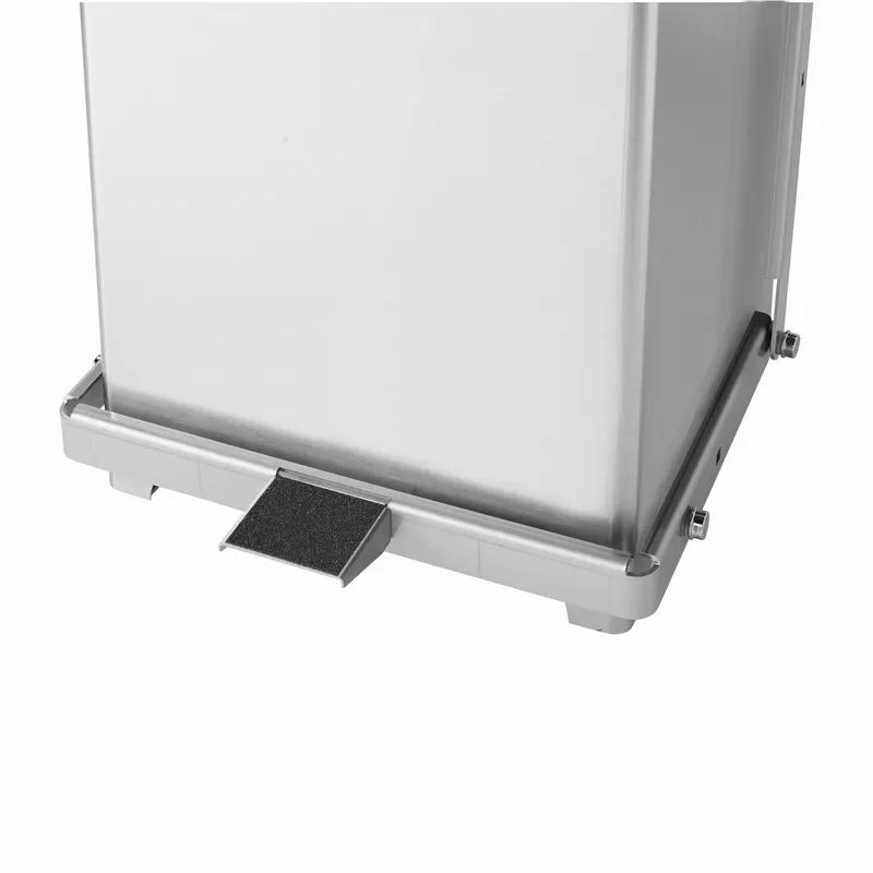 Defenders® Biohazard 1-Stream Trash Can 20.38X20.38X32.63 IN 13 GAL Stainless Metal With Hinged Lid 1/Each