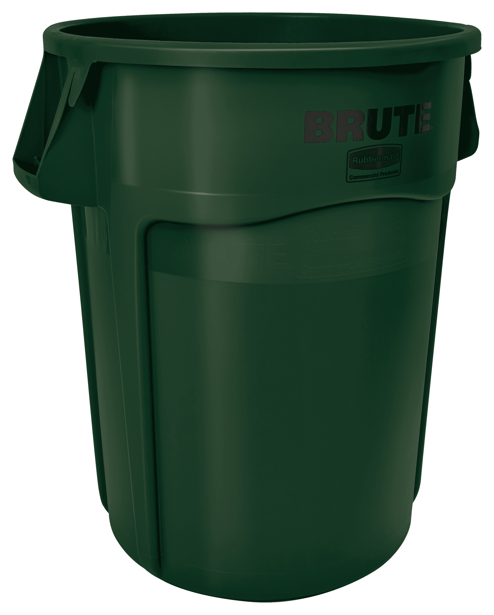 Brute® Trash Can 24X24X31.5 IN 44 GAL 176 QT Dark Green Round Resin Venting Channels Stationary 1/Each