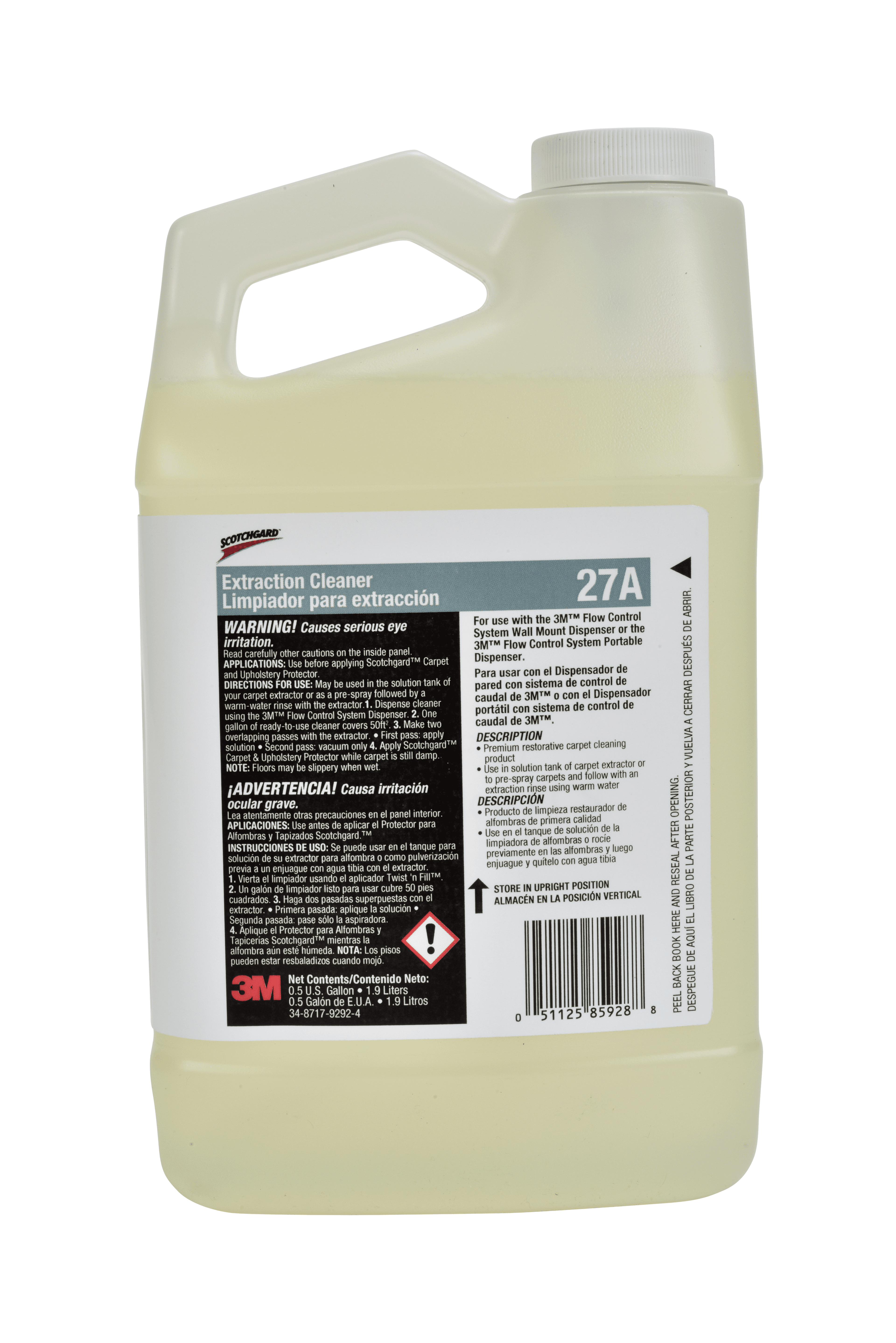 3M™ Scotchgard™ 27A Carpet Extraction Cleaner 64 FLOZ Heavy Duty Neutral Concentrate 1/Box