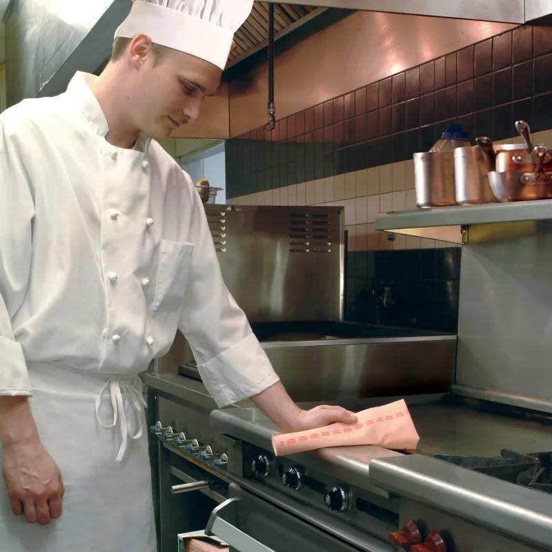 Tork Foodservice Cleaning Wipe 13X24 IN 12X6.5 IN Red 1/4 Fold Refill Odor Resistant 150 Count/Pack