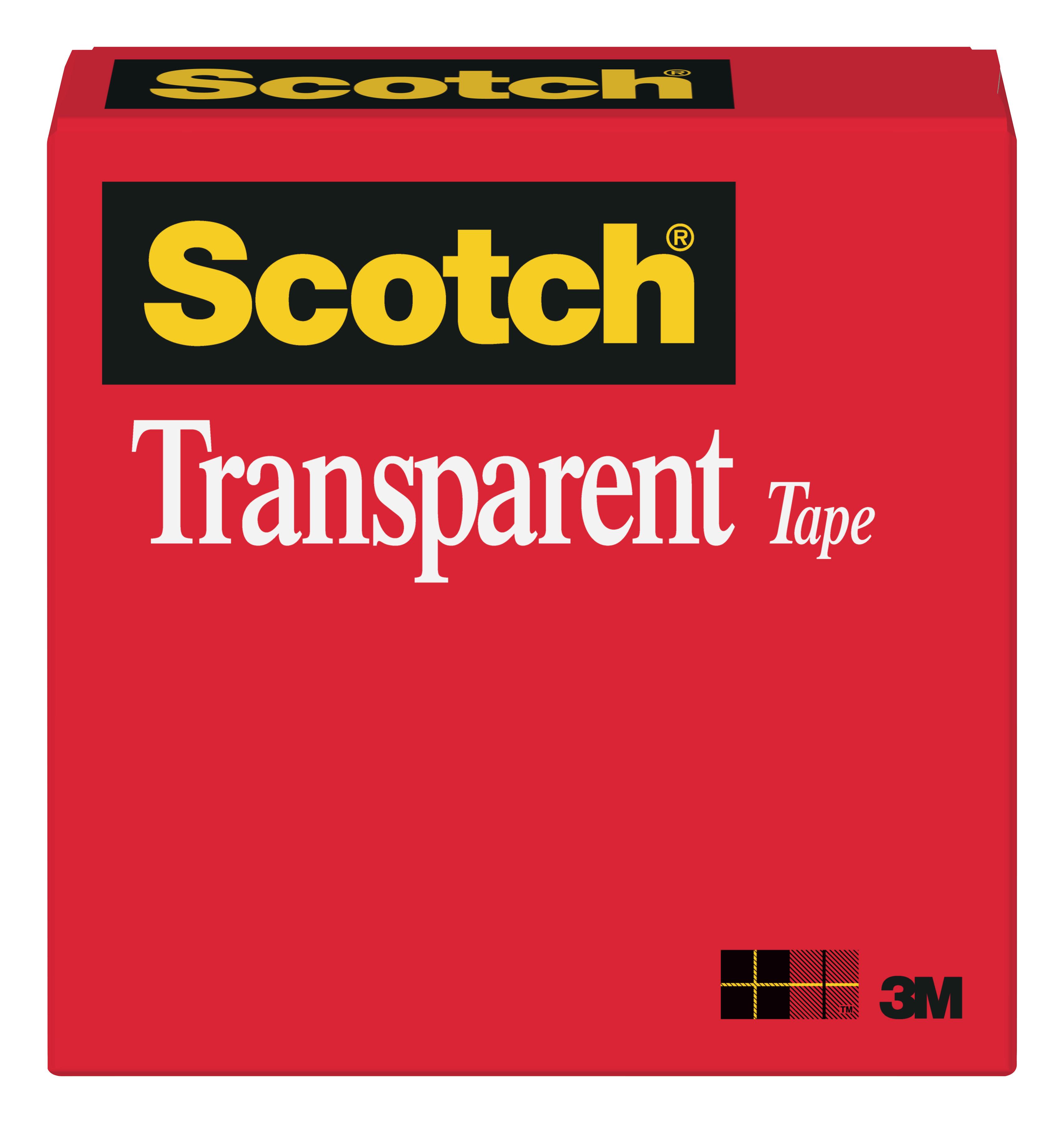 Scotch® 600 Tape 0.5IN X36YD Translucent 144/Case