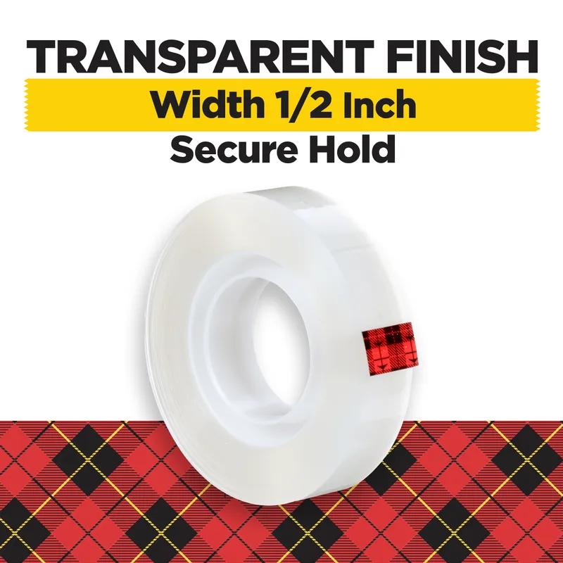 Scotch® 600 Tape 0.5IN X36YD Translucent 144/Case