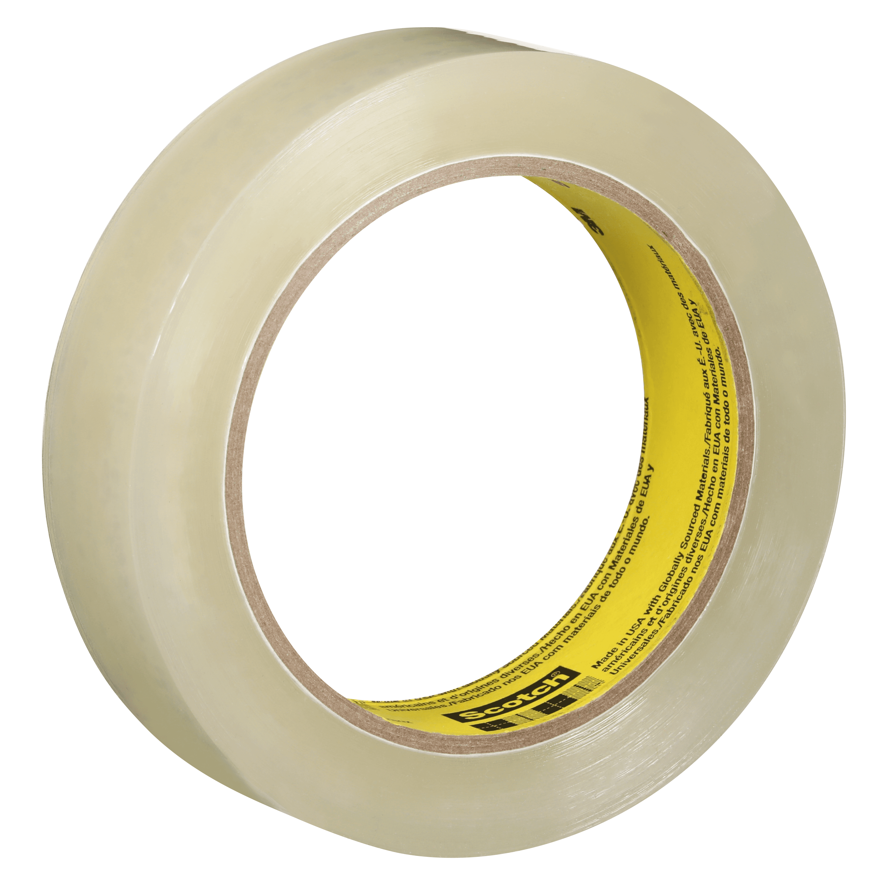 Scotch® 600 Packing Tape 1IN X72YD Clear Unplasticized Polyvinyl Chloride (UPVC) 36/Case