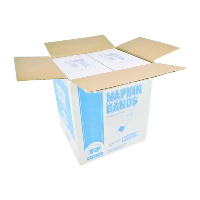 Napkin Bands Red Paper 2500 Count/Pack 8 Packs/Case 20000 Count/Case